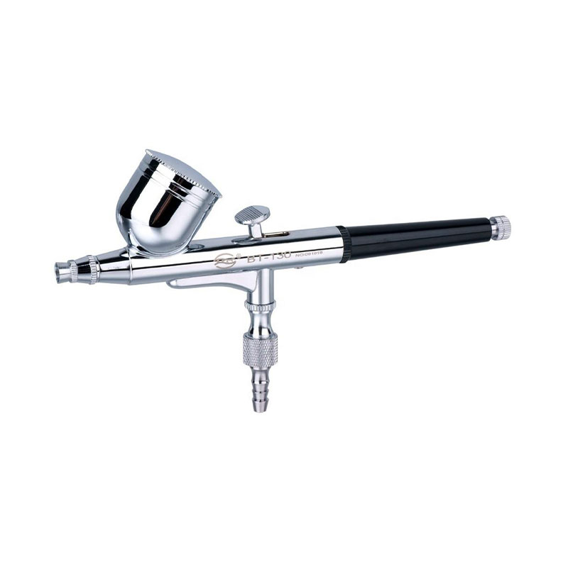BT-130-vielseitiges Airbrush-Set mit zweiwirksamer Schwerkraft-Futtermitteldüse für Kunst, Kuchendekoration und Tätowierung